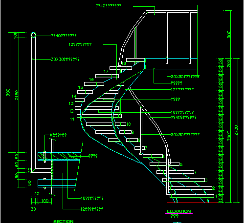 9套楼梯扶手施工图免费下载 - 建筑装修图 - 土木工程网